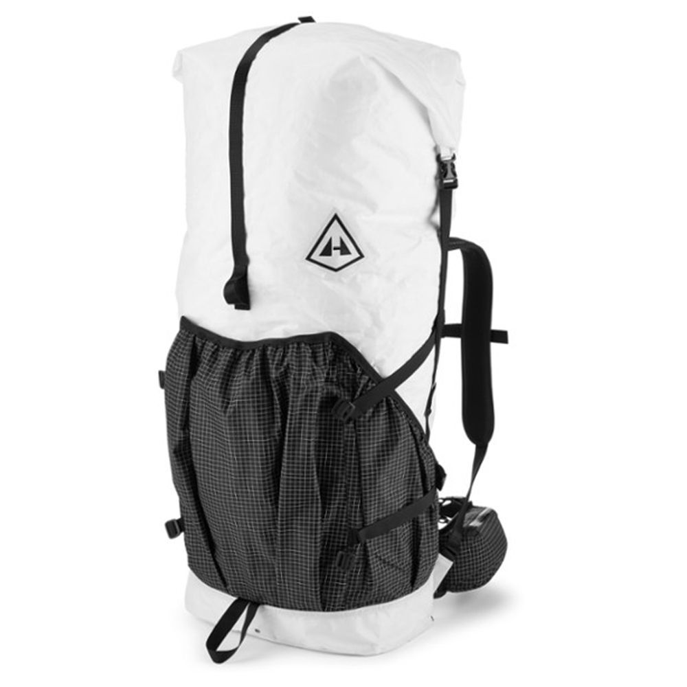 white hiking backpack