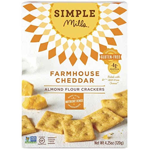 Farmhouse Cheddar Almond Flour Crackers