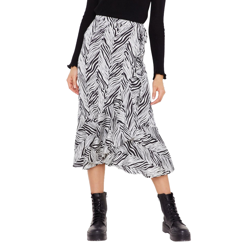 Zebra Midi Skirt