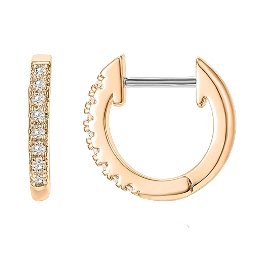 Rose Gold Plated Cubic Zirconia Earring