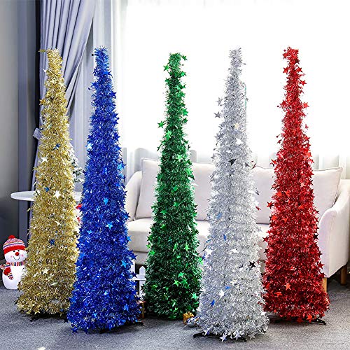 Langde Albero di Natale Artificiale 120 cm con Supporto, Materiale PVC