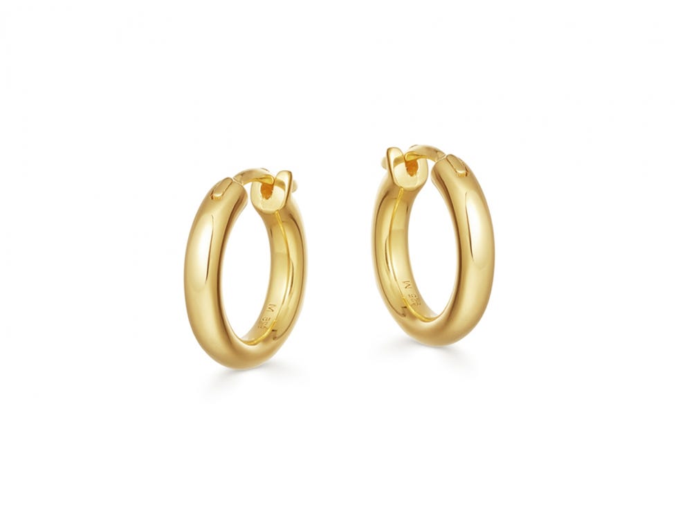 Gold Mini Tunnel Hoops, £85
