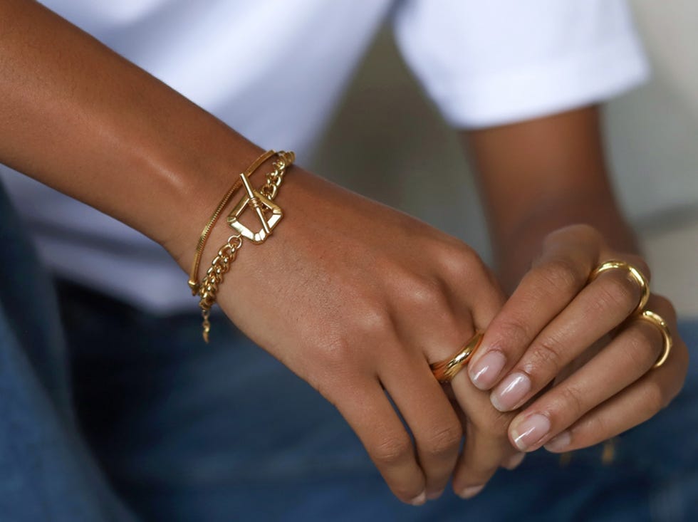 Gold Chains Rule Bracelet Set, £175