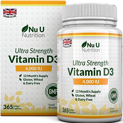 Vitamin D 4000 IU | 365 Softgel Capsules - Full Year Supply 