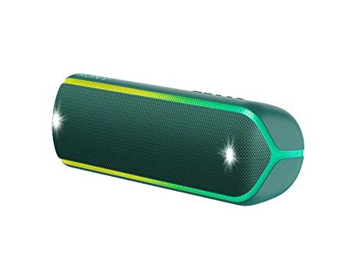 Sony SRS-XB32 Speaker Compatto Portatile con Extra Bass, Resistente all'Acqua, Luminoso, Verde