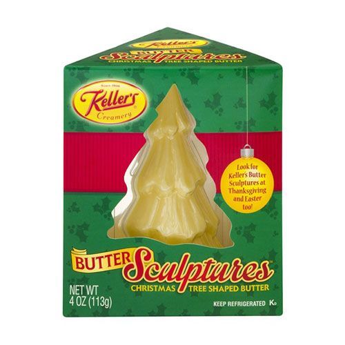 Keller's Creamery Butter Sculptures Christmas Tree Shaped Butter