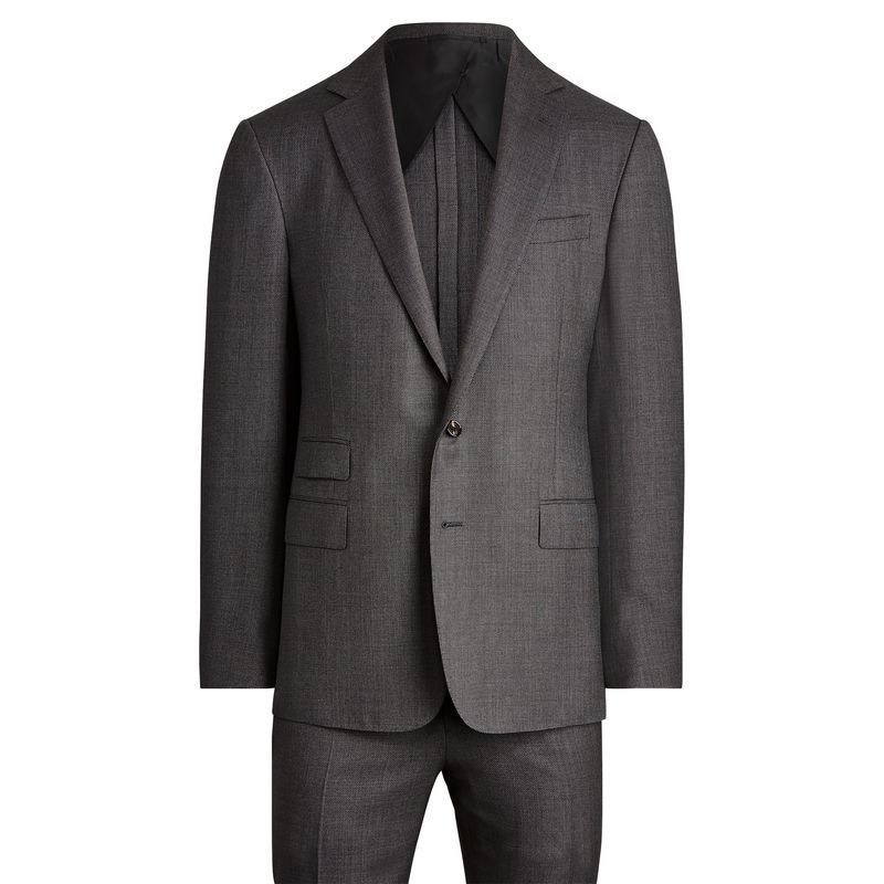 Wool Birdseye Charcoal Suit 