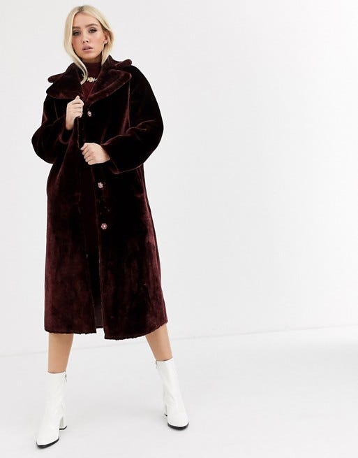 Faux Fur Maxi Coat 