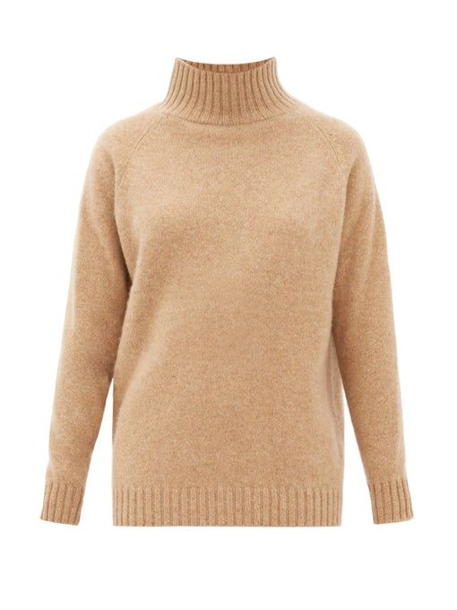 Highland Cashmere Funnel-Neck Sweater
