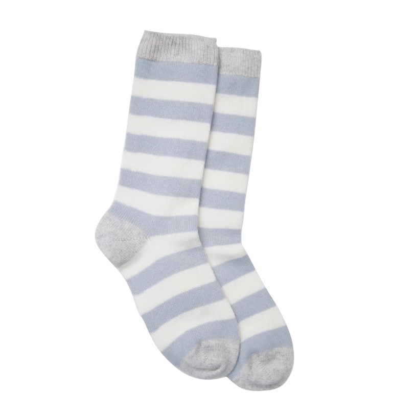 Blue and grey cashmere socks