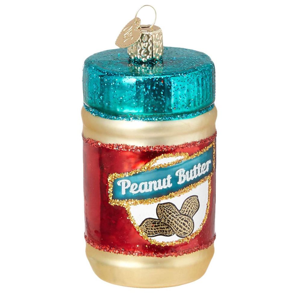 Peanut Butter Jar Glass Blown Ornament