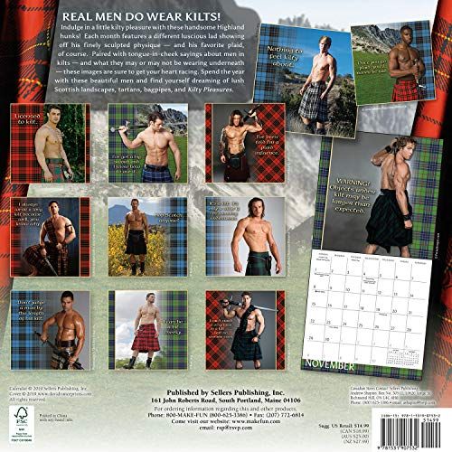 2020 蘇格蘭裙猛男月曆，售價約NT$265