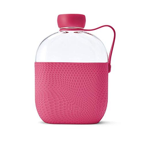 Hip Water Bottle I Leak Proof, Reusable and Durable Travel Flask, 22oz/650ml,Hot Pink