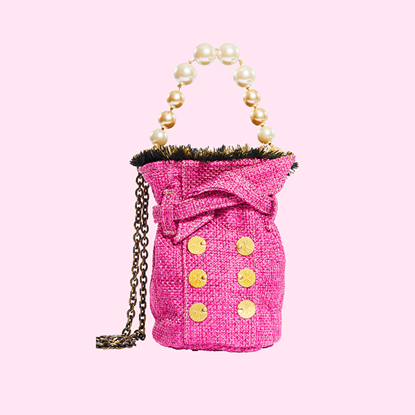 Tweed Pouch in Charlotte Fuchsia