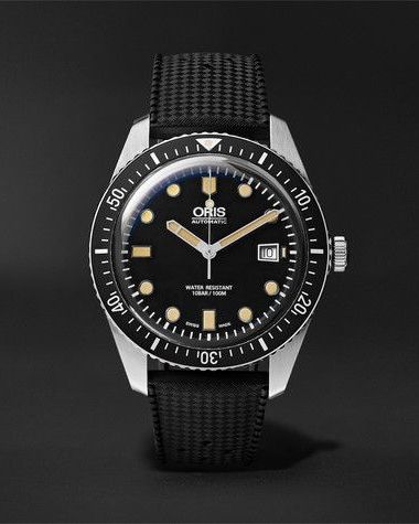 OrisDivers Sixty-Five Automatic 42mm Stainless Steel and Rubber Watch, Ref. No. 01 733 7720 4054