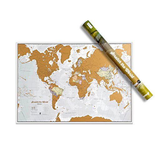 La mappa del mondo "gratta e viaggia" per globetrotter inarrestabili