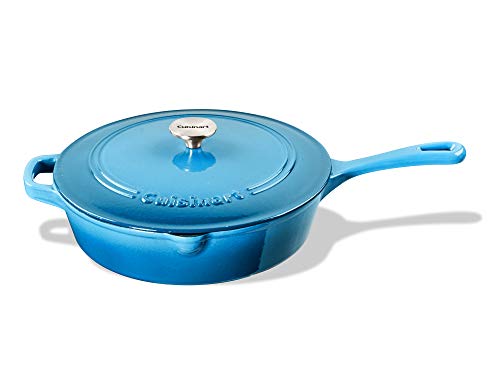 Cuisinart Cast Iron 7-Quart Casserole, Teal Gradient 