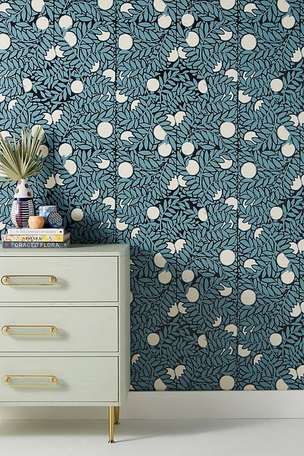 Art Deco peacock wallpaper  Peel and Stick or Traditional