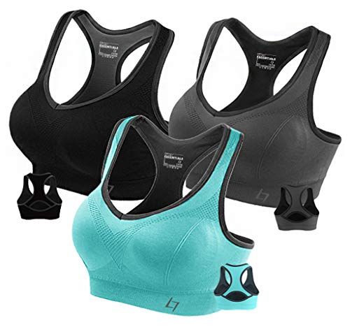 SYROKAN Women's High Support Solid No Padding Fitness Classic