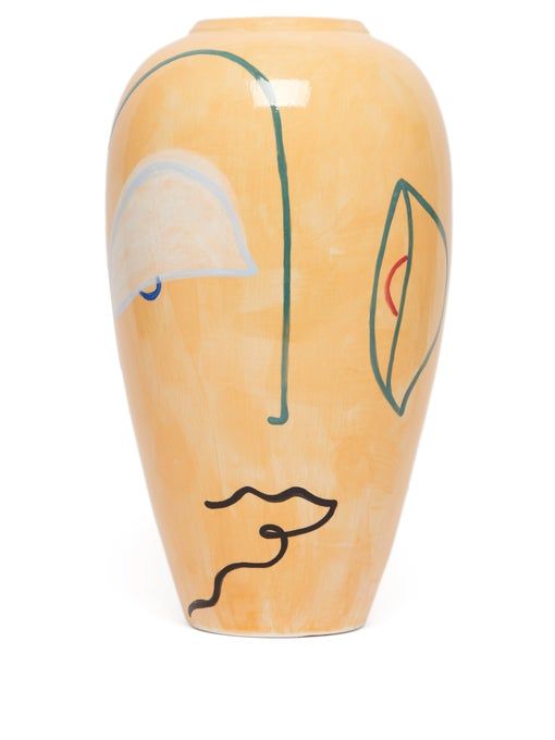 Face Hand-Painted Vase