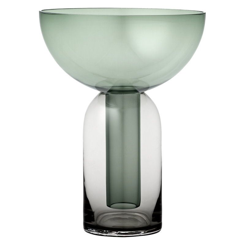 Torus Green Glass Vase