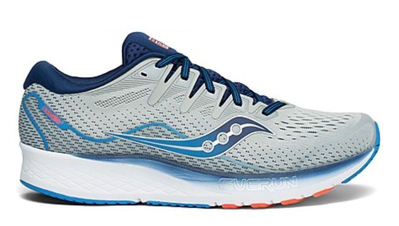 Saucony Mens Ride ISO Fabric Low Top Lace Up Running Sneaker 