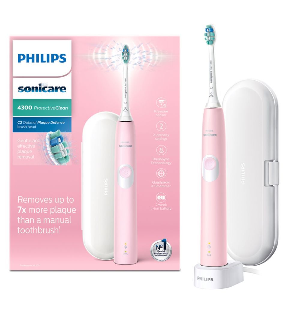 Philips Sonicare ProtectiveClean 4300 Pastel Pink Electric Toothbrush