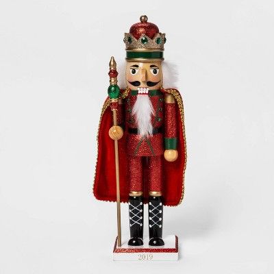 14.5" x 3.5" Traditional Nutcracker with Cape Red