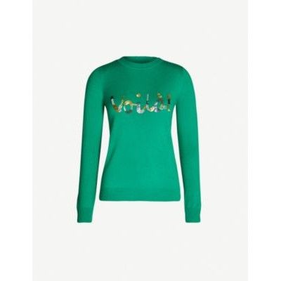 green ladies christmas jumper