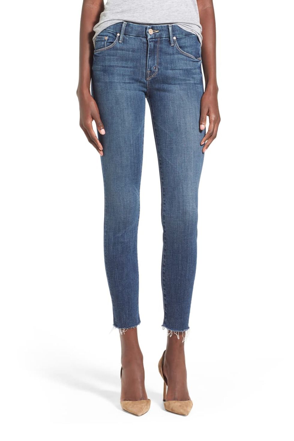 The Looker Frayed Ankle Jeans