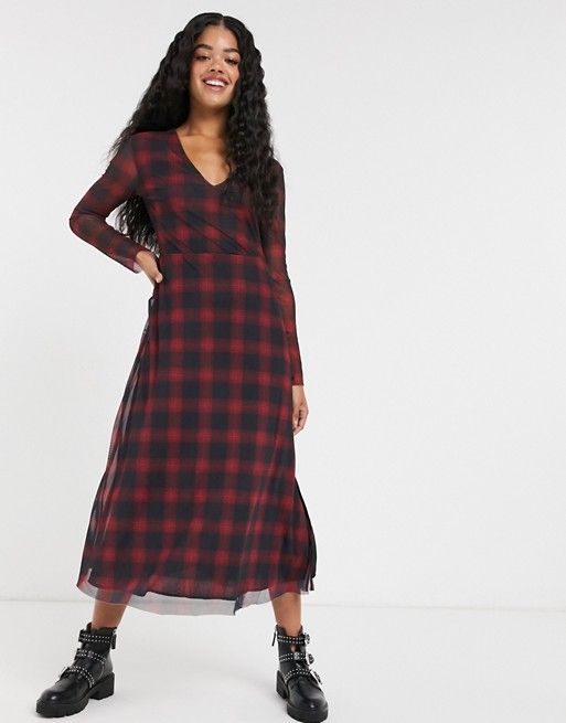 womens christmas tartan dress