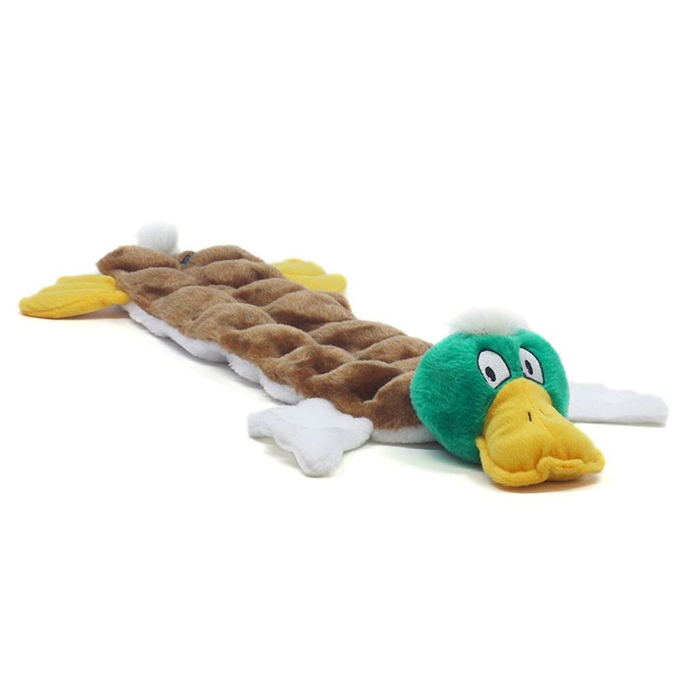 Kyjen Long Body Squeaker Mat Duck Toy