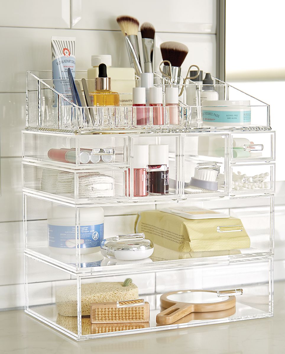 Small Short Luxe Acrylic Modular Drawer Clear