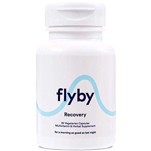 Flyby Hangover Cure & Prevention Pills (30 Capsules) - Dihydromyricetin (DHM), Chlorophyll, Prickly Pear, N-Acetyl-Cysteine, Milk Thistle for Morning After Alcohol Recovery & Aid - Certified Organic