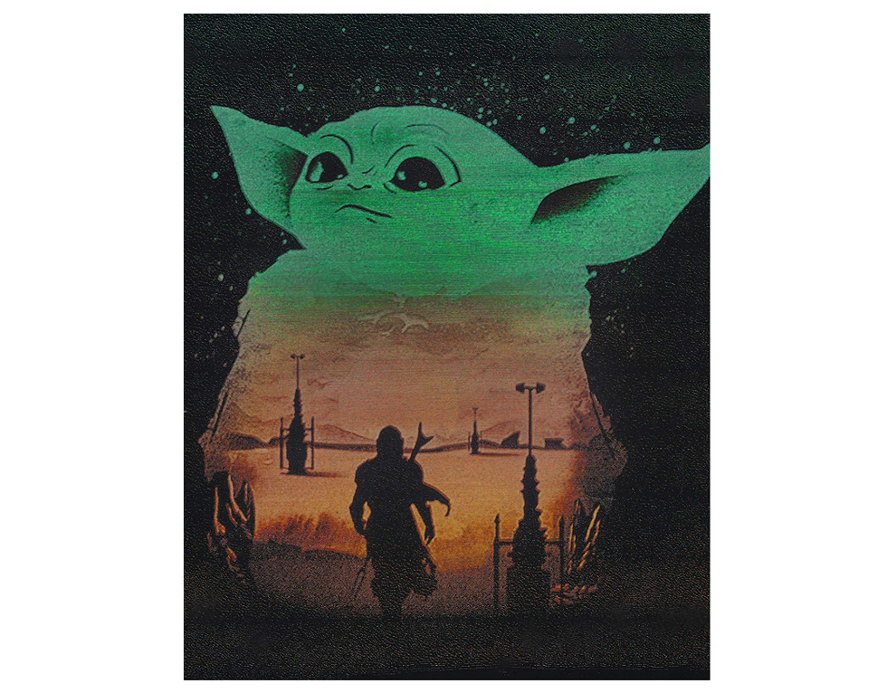 <i>Mandalorian</i> Metal Painting Poster <i>Star Wars</i> Spray Paint