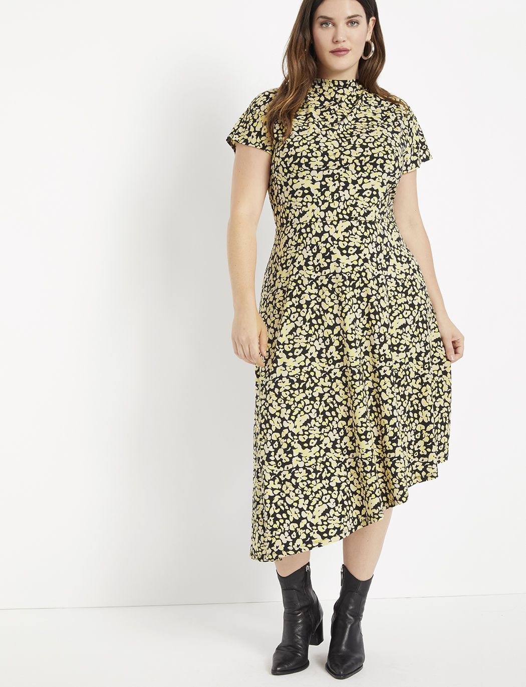 Plus Size  Brown Leopard Print Spot Long Maxi Skirt 14-28
