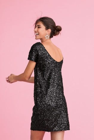 Sequin T-Shirt Dress