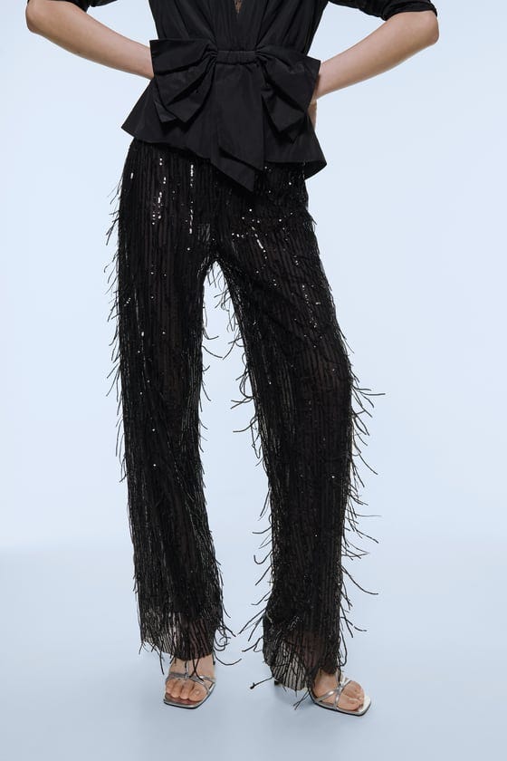 Fringed Sequin Trousers, £25.99