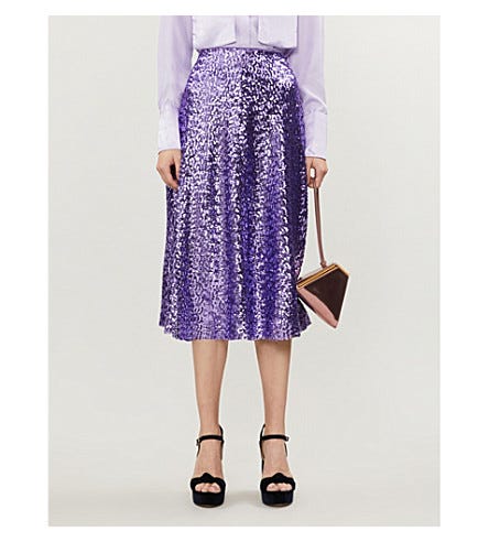 Samsoe & Samsoe Henny Sequinned Midi Skirt