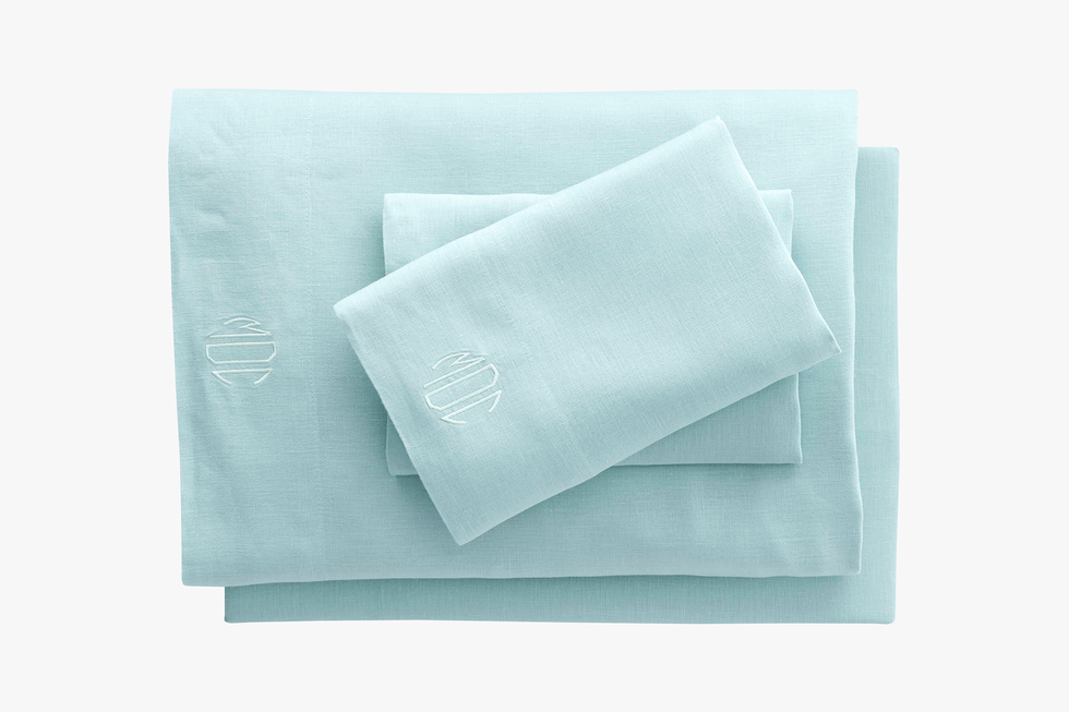 Lands' End Garment Washed Linen Solid Sheets