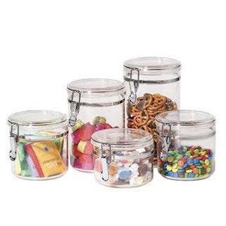 Oggi 5-Piece Acrylic Canister Set 
