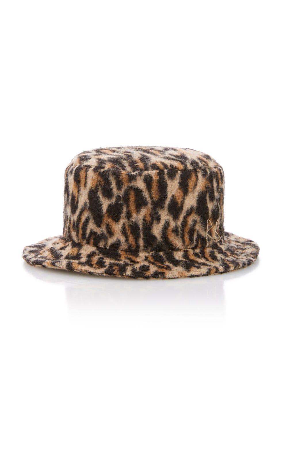 Ruslan Baginskiy logo-print Straw Bucket Hat - Brown