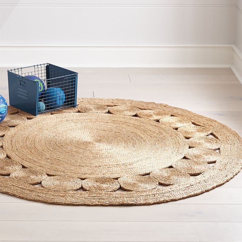 Tapis rond en jute