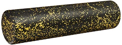 AmazonBasics High-Density Round Exercise Therapy Foam Roller - 24 Inches, Yellow Speckled