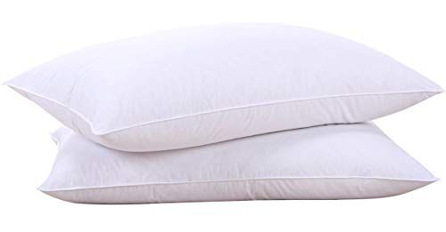 PureDown Natural Goose Down Feather White Pillow Inserts