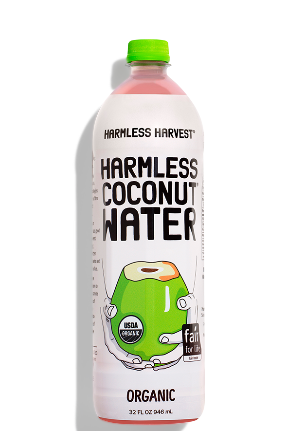 Harmless Harvest Organic Coconut Water Drink, Hydrate with Natural Electrolytes, No Sugar Added, Fair for Life Certified, Original Coconut Water 12 fl
