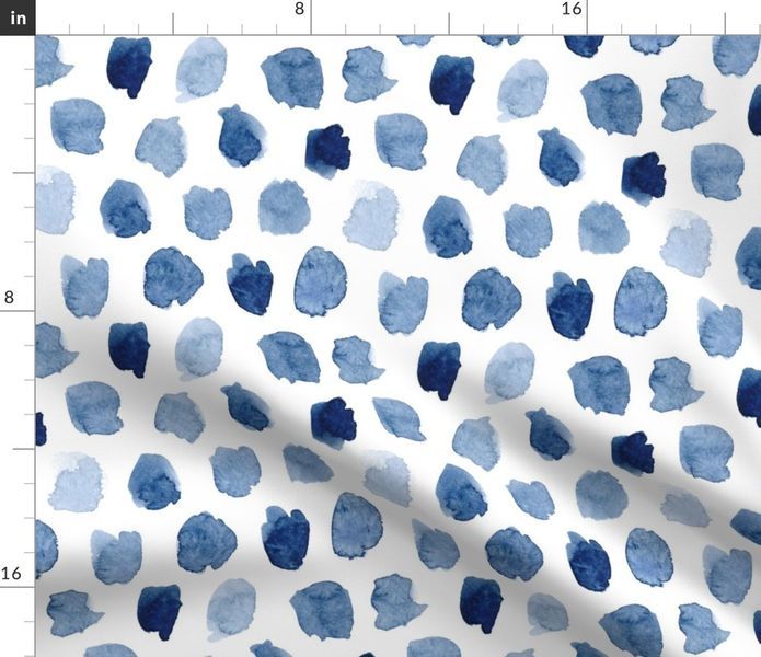 Watercolor Abstract Shapes Fabric