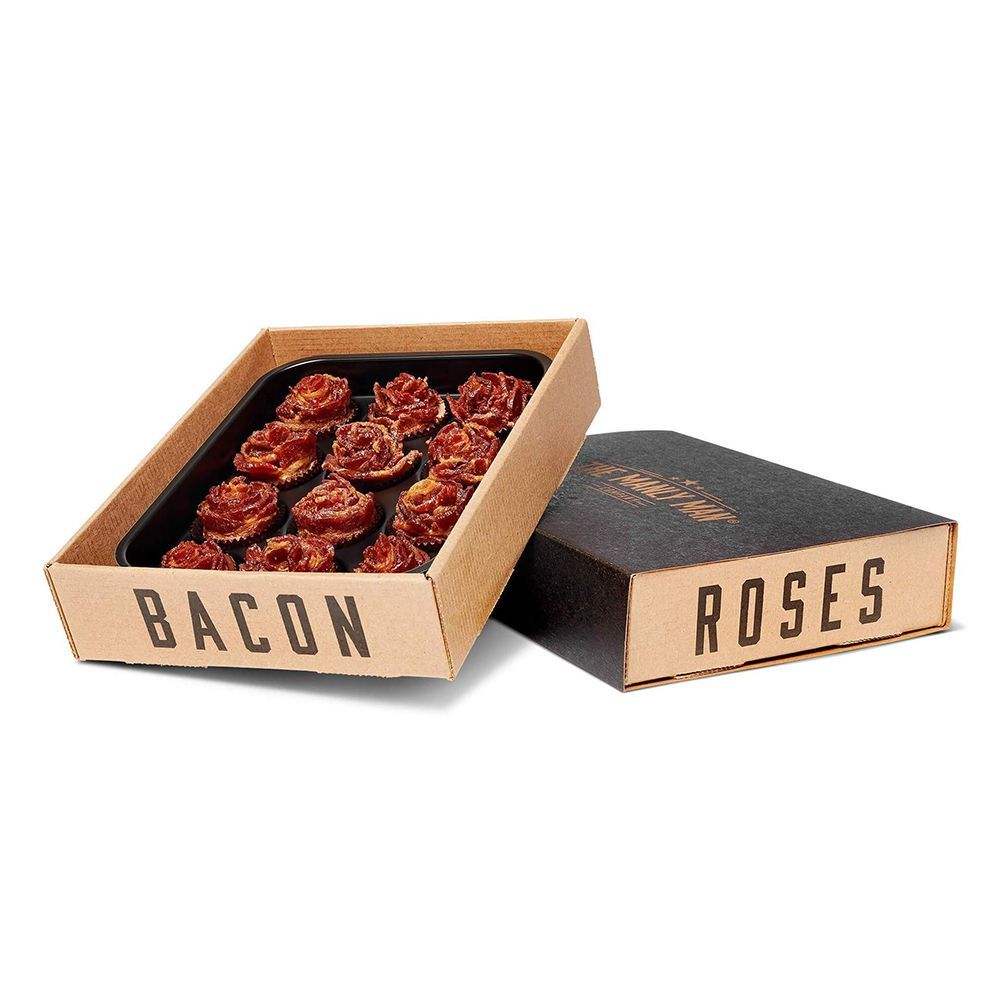 Bacon Roses With Dark Chocolate