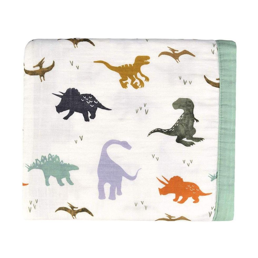 Dinosaur Muslin Stroller Blanket