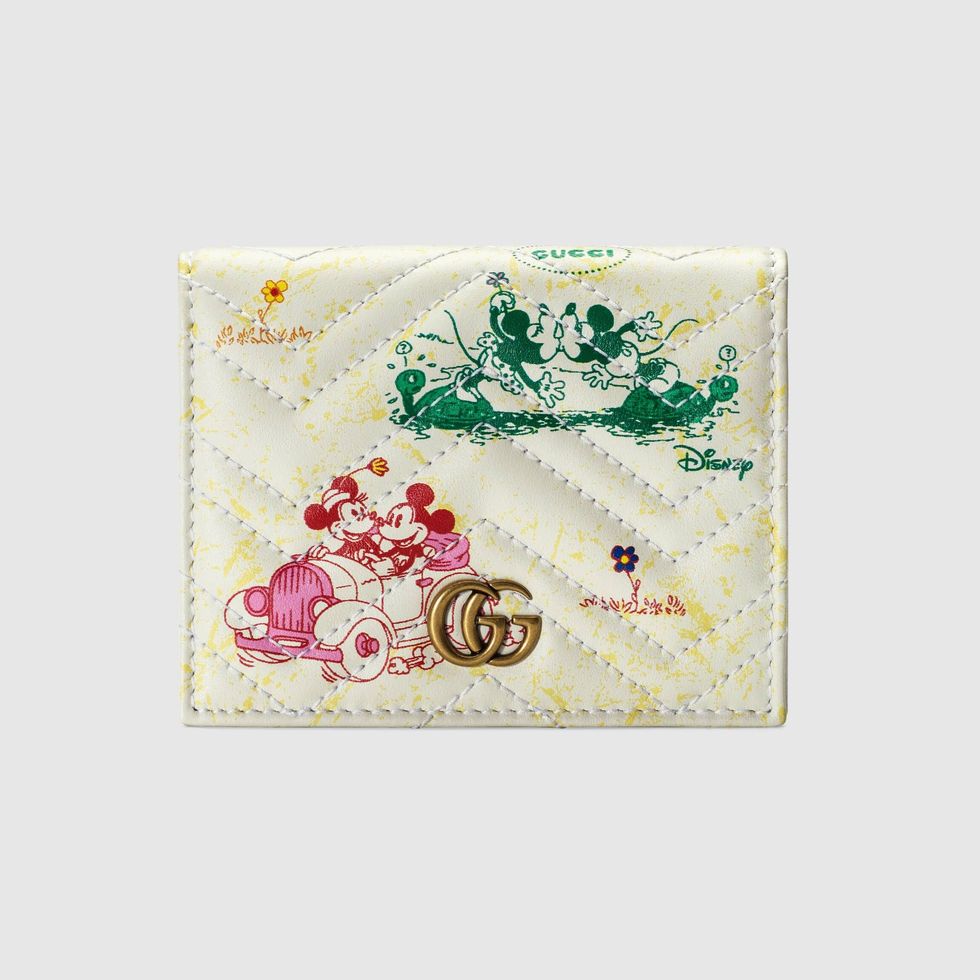Online Exclusive Disney x Gucci GG Marmont card case wallet
